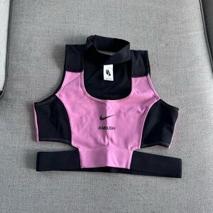 Nike x AMBUSH Black and Pink Sports Crop Top